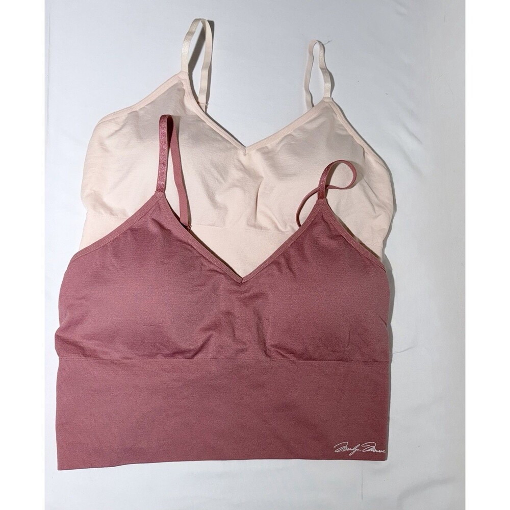 Marilyn Monroe Women’s XL Bralette Seamless Removable Pads Pink/Nude 2-Pack NWOT